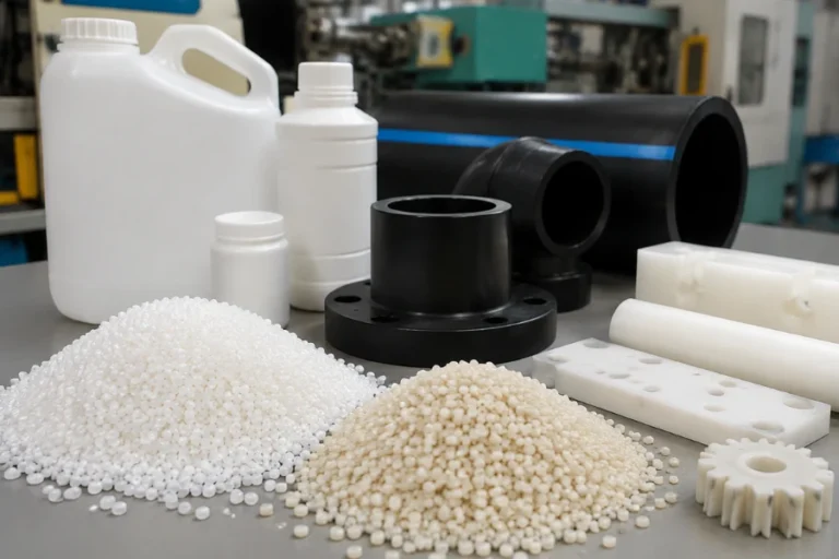 HDPE material pellets and high-density polyethylene products