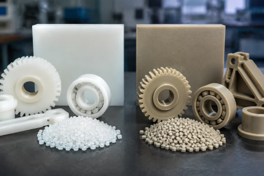Delrin and nylon engineering plastic comparison for mechanical part selection