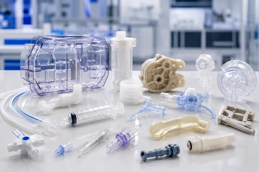 Common medical plastics used in medical device components