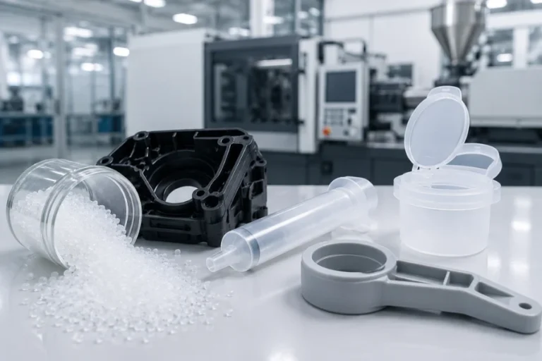 Polypropylene material and injection molded PP components