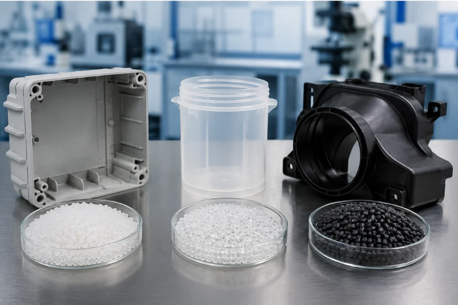 Homopolymer, random copolymer and impact copolymer polypropylene types