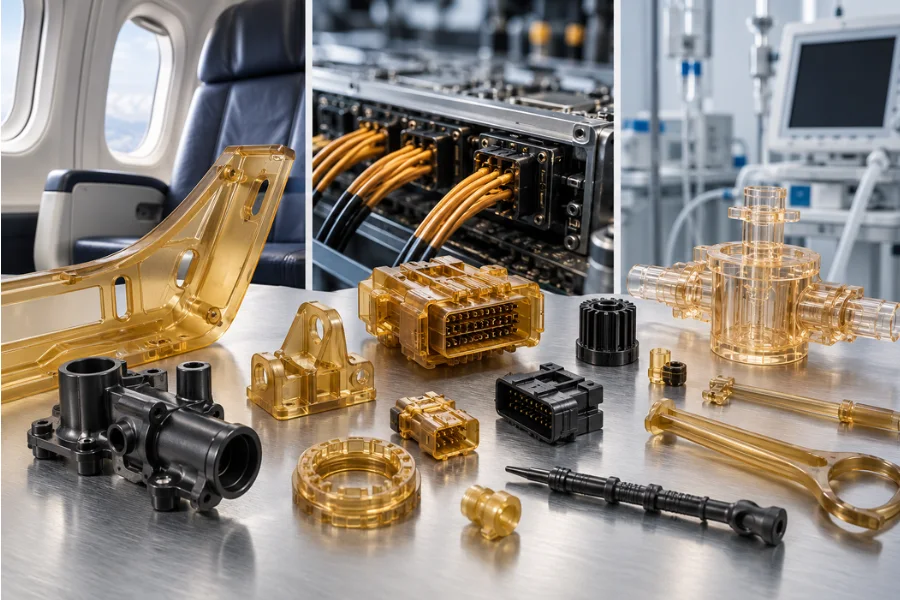 Ultem PEI applications in aerospace, electrical, and medical components