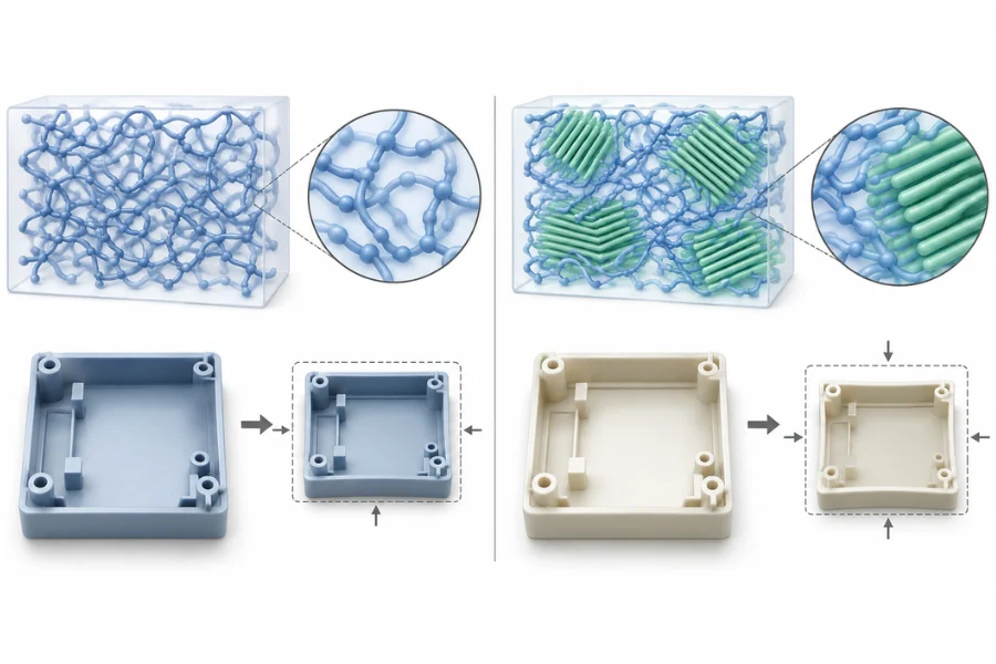 Amorphous vs semi-crystalline thermoplastic injection molding materials
