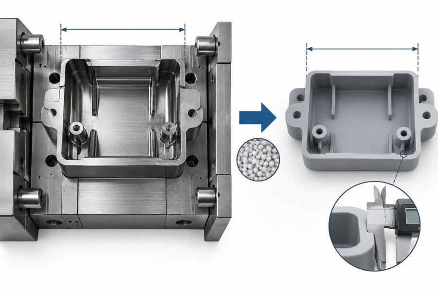 Mold tolerance versus injection molded part dimensional tolerance