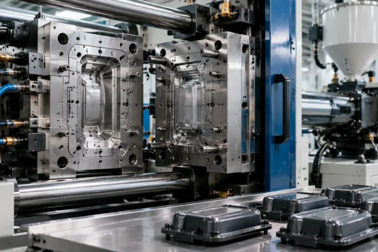 Injection molding cost and plastic mold manufacturing in an industrial production facility