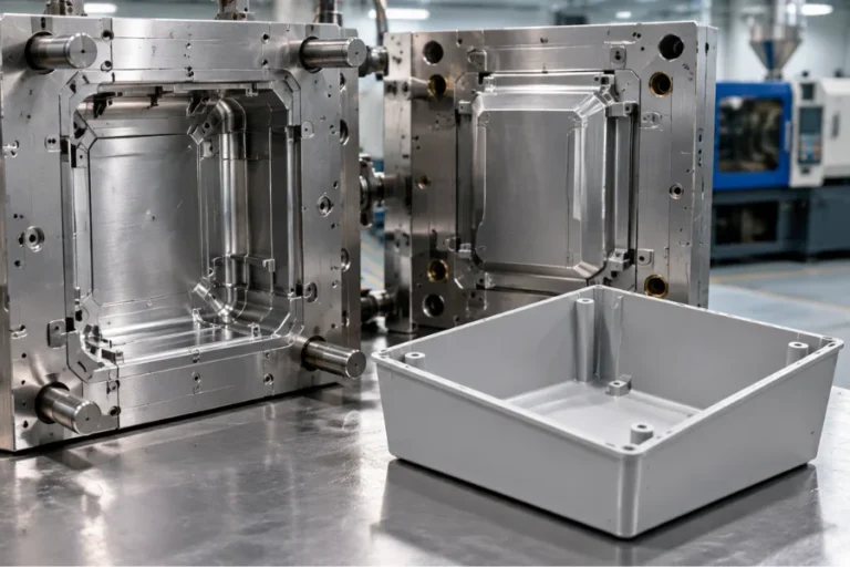 Injection molding draft angle design for plastic parts and mold release