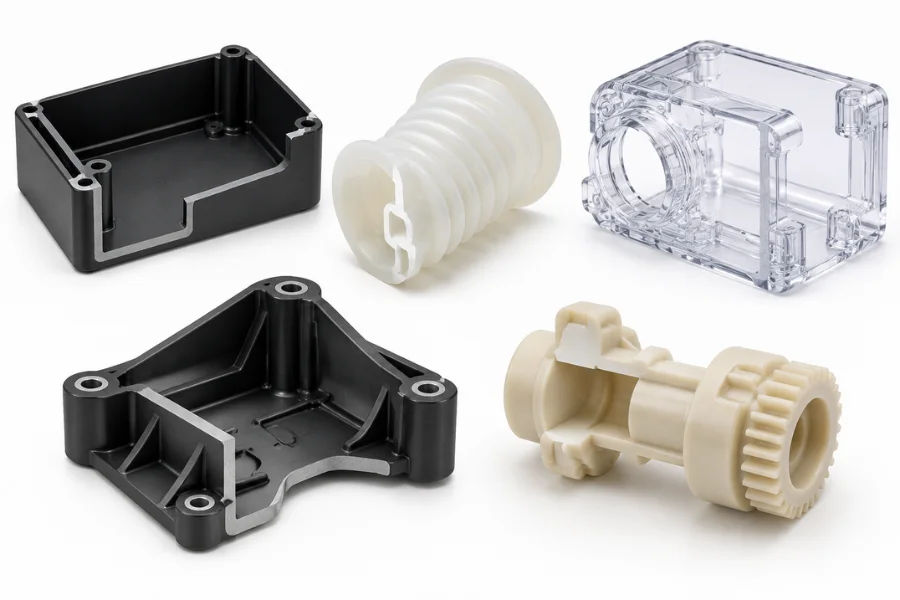 Injection molding wall thickness examples for common thermoplastic materials