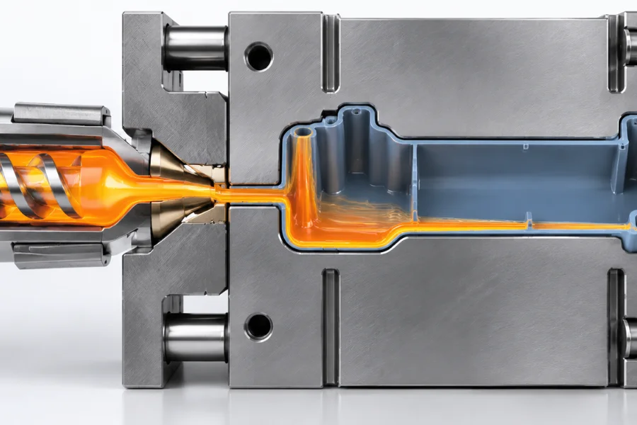 Minimum injection molding wall thickness and melt flow through a thin cavity